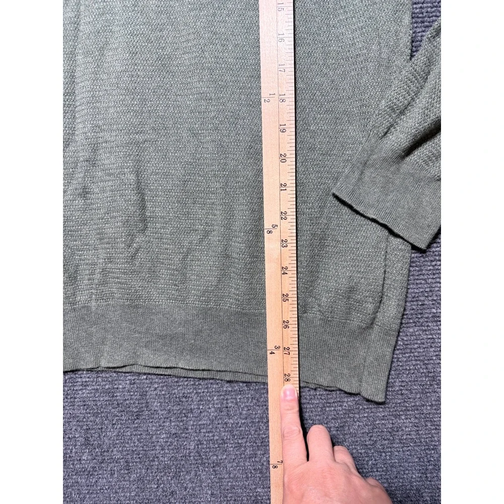 J.Crew Crewneck Sweater Mens XL Green Excellent Condition‎ Cotton Textured Knit